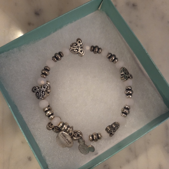 Alex and Ani Jewelry - Alex And Ani Mouse Motif Silver and Pink Charm Bracelet